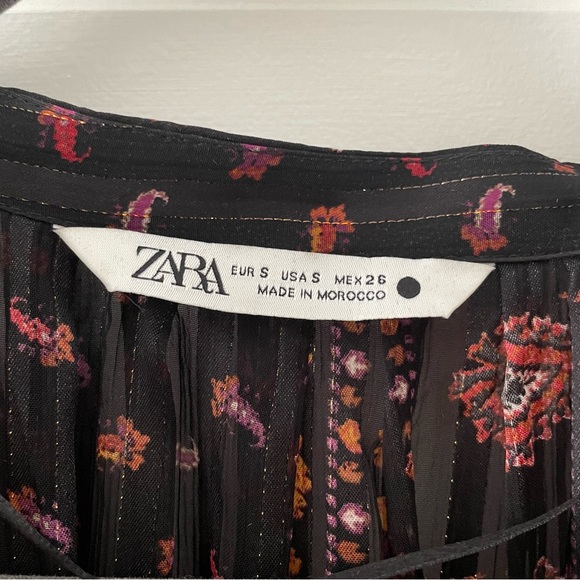 ZARA Boho pattern dress Size SMALL - Picture 5 of 5